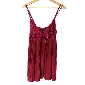 Vintage Victorias Secret Y2K Fairy Babydoll Dress Size L Coquette Rhinestone